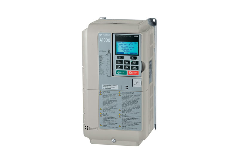 The A1000 inverter drive used on the drilling unit showcased at the trade fair supplies the required output frequency of 1,000 Hz and provides 1.5 kW of power with open-loop vector control (a). The inverter drives generally cover the 0.55 to 160 kW power range.