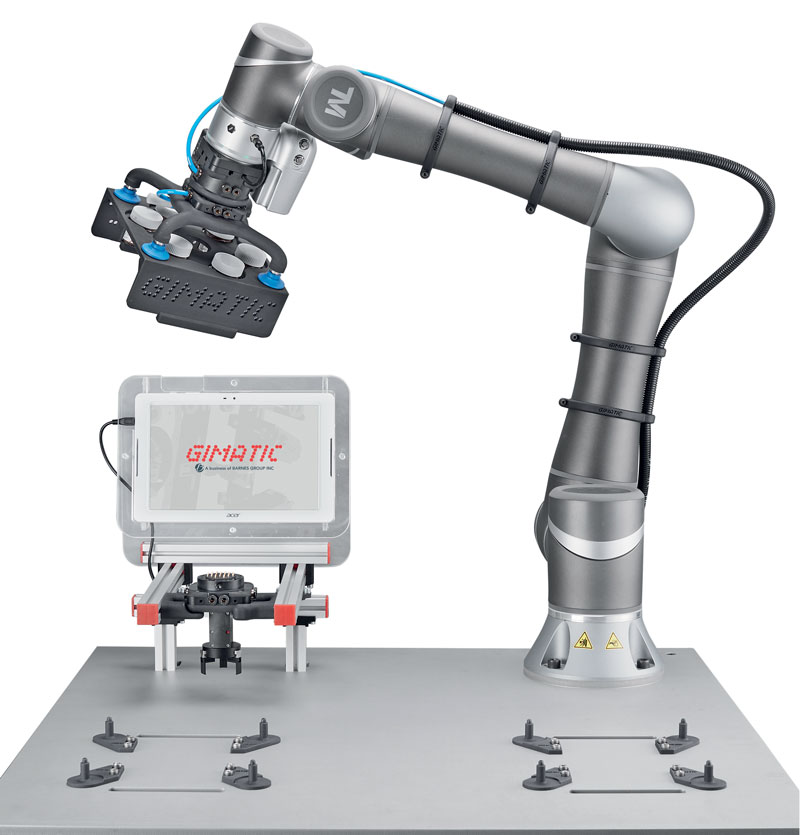 Application with robot, electrical tool change and 3D-printed gripper developed by Gimatic and MICROingranaggi.