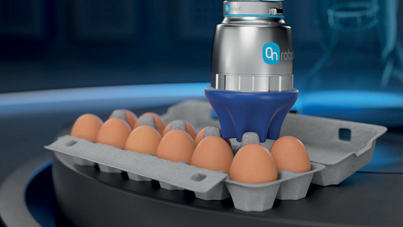 Gli strumenti end-of-arm, come le pinze Soft Gripper di OnRobot, aiutano le aziende del settore della lavorazione degli alimenti a tenere il passo e soddisfare le richieste del mercato.