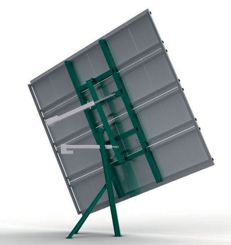 Solar tracker (rear and profile view).