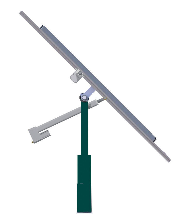 Solar tracker (rear and profile view).